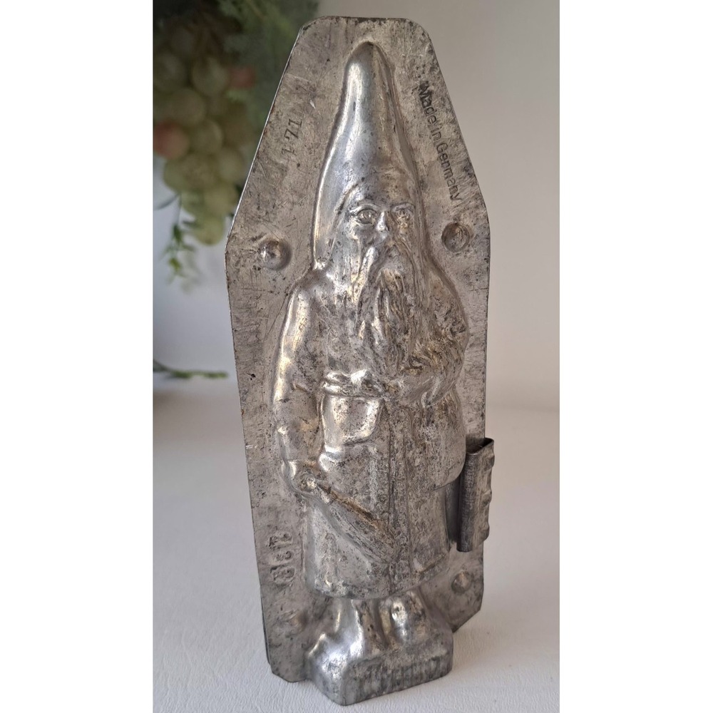 Antique Christmas Santa Chocolate Mold Germany 7"1/2"